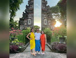 Vy Phan with her parents in Asia