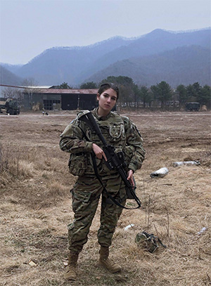 Catherine Iannucci on Army duty