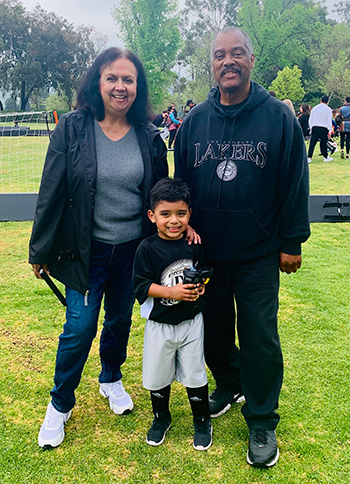 Larry and Violette Roberts with their grandson