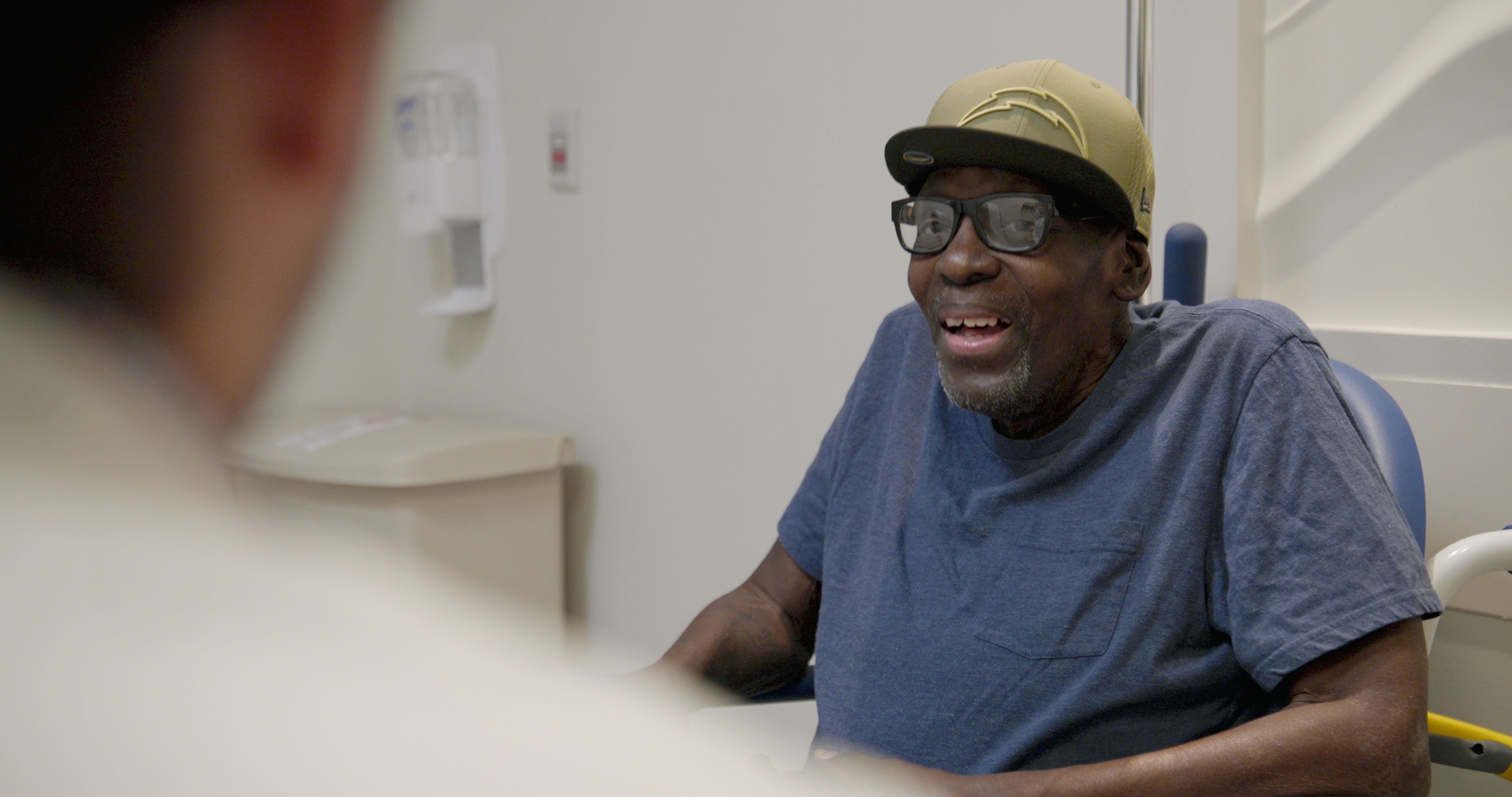 Edwin Smith speaking with Dr. Peters