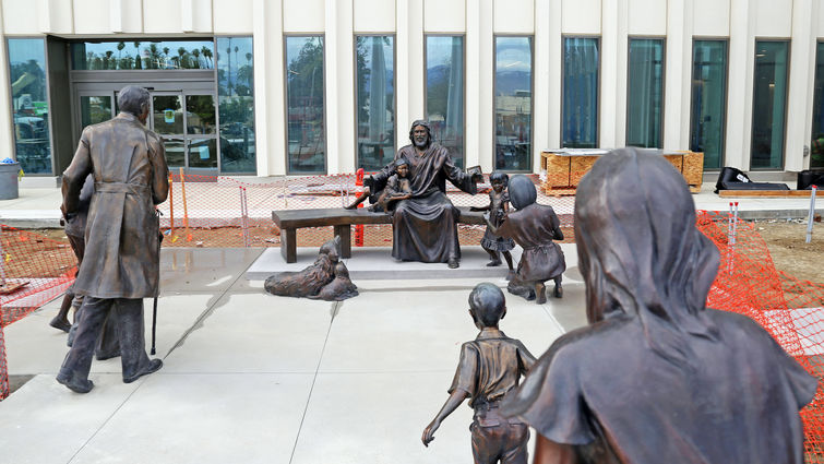 The "Come Unto Me" sculpture will serve as an inspirational site for visitors and patients arriving at the future hospital. Come Unto Me Sculpture new site