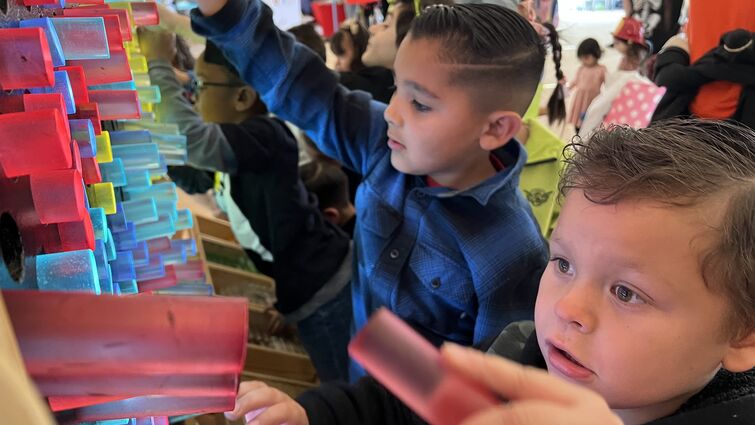 Children participate in interactive activities in hopes of becoming less nervous about medical procedures