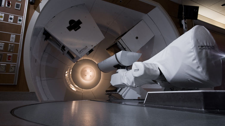 The James M. Slater, MD Proton Therapy Treatment and Research Center has treated more than 10,000 prostate patients with proton therapy since it opened in 1990. Prostate cancer therapy room