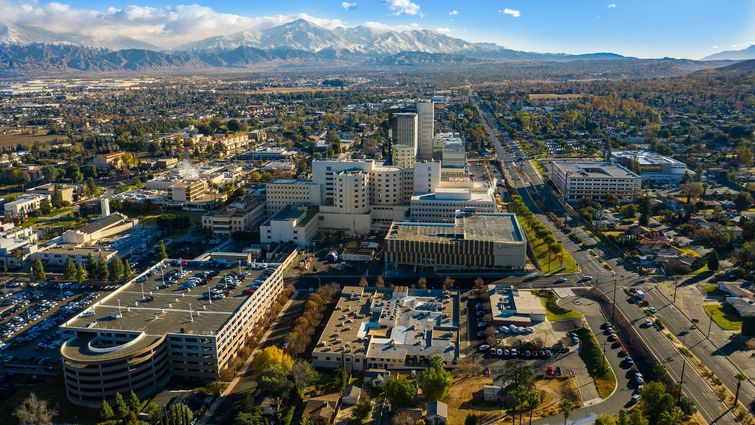 aerial view of LLUH campus