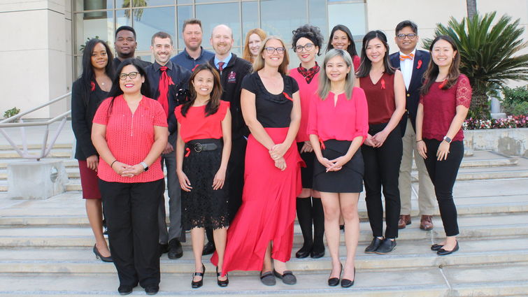 LLUH HIV team wearing red