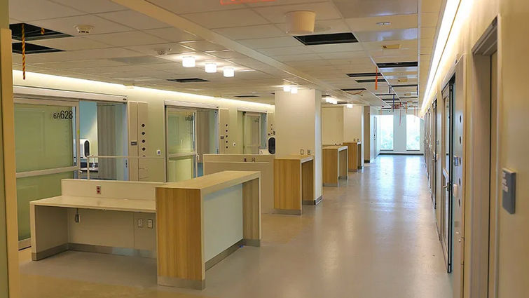 Interior views of future Medical Center