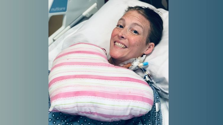 39-year-old Brittany Torres spent months at LLUMC following her diagnosis for peripartum cardiomyopathy and receiving a heart transplant. 39-year-old Brittany Torres