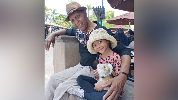 Steven Montgomery and his granddaughter, Samaya.