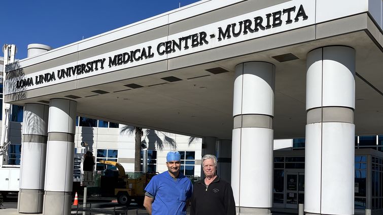 William Richardson (right) has coordinated with Dr. Niraj Parekh (left) to safeguard his heart health for over seven years.