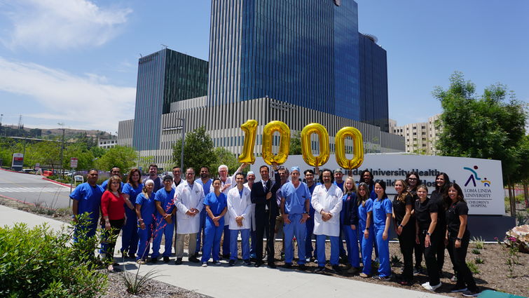 LLUMC’s TAVR care team members gathered on May 15 to celebrate the milestone of 1,000 procedures.