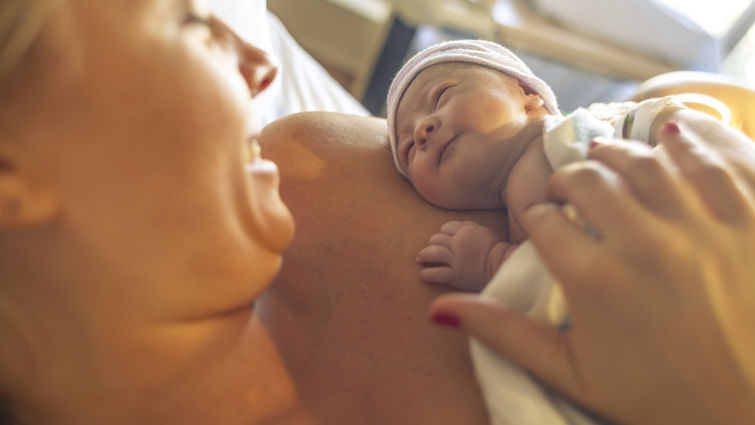 Mother and newborn
