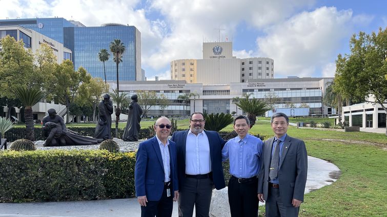 From left: Dr. Carlos Casiano, Dr. Frankis Almaguel, Dr. Daliao Xiao, Dr. Charles Wang