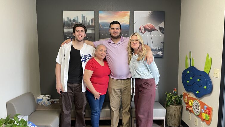Patient and his support system at RICA