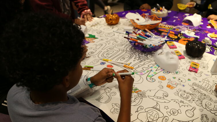 Young patient coloring