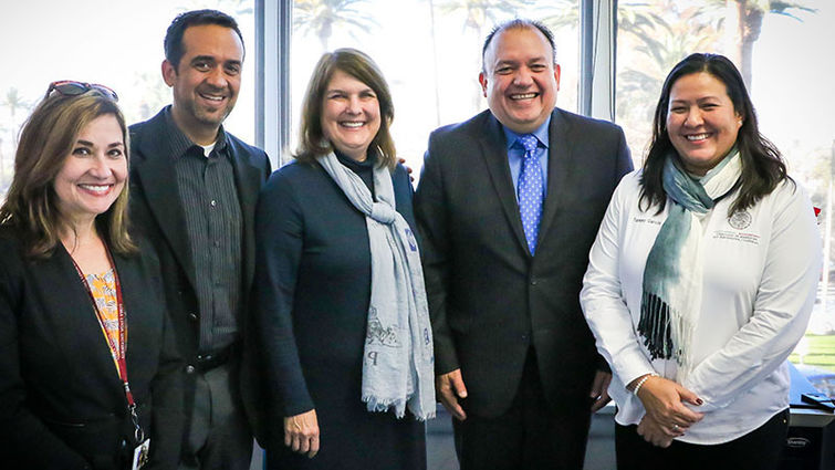 Representatives of the Consulate of Mexico in San Bernardino, California, with representatives from the Loma Linda University School of Public Health