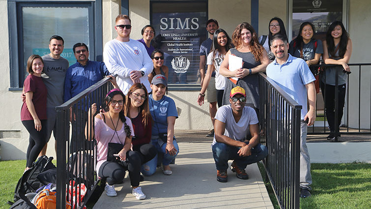 These LLU students are volunteering in Brazil with Students for International Mission Service during Spring Break. They left March 17 and are traveling by boat to provide health education to people living in remote villages along the Amazon River. Group photo of Students for International Mission Service in Brazil