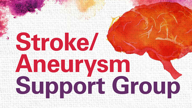 Social support and education aid the recovery process. Stroke graphic