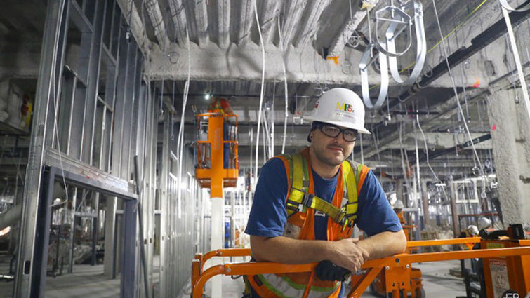 Adam is a plumber who is working on the new Loma Linda University Children's Hospital tower.