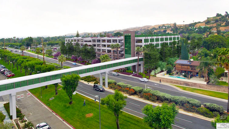 Artist rendering of future Barton Road pedestrian bridge