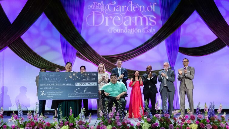 VIPs on stage at the gala celebration