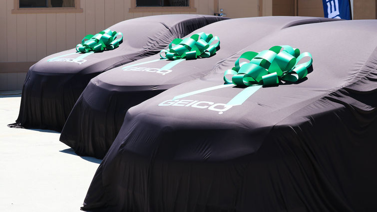 Three Recycled Rides were positioned for an unveiling ceremony for three patient families on Tuesday, July 2. Recycled Rides