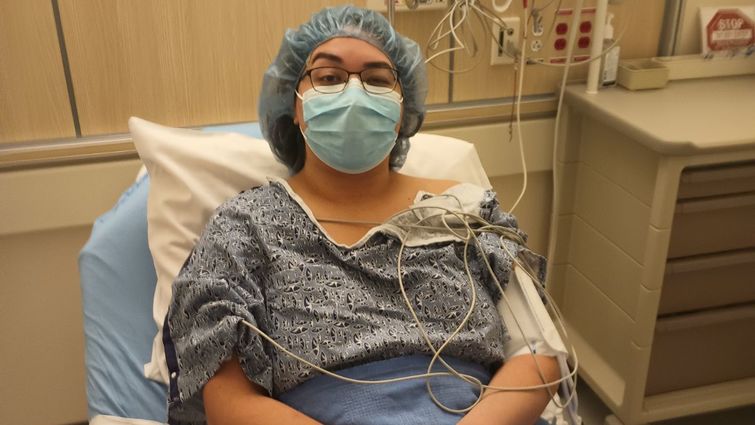 Ruby Marrujo waits for her brain surgery