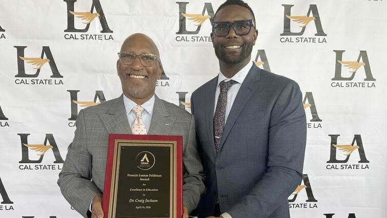 Craig Jackson and Maurice Hudson at the CSWA annual awards luncheon.