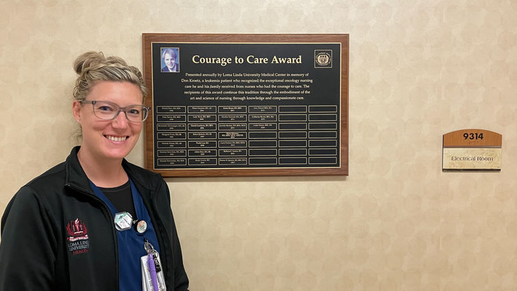 Emily Ensley is this year's recipient of the Courage to Care award.