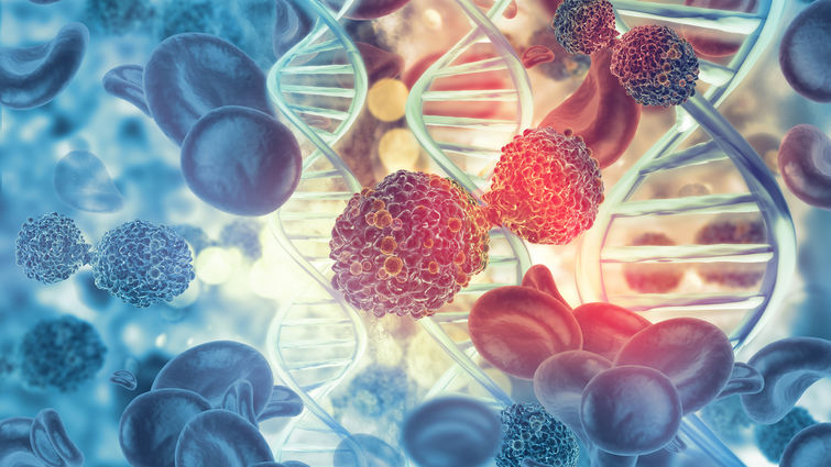 DNA strand in cancer tumor