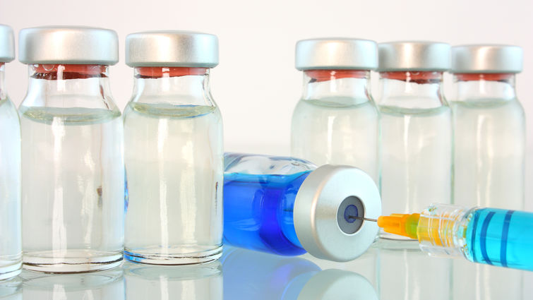 Medical bottles stock photo