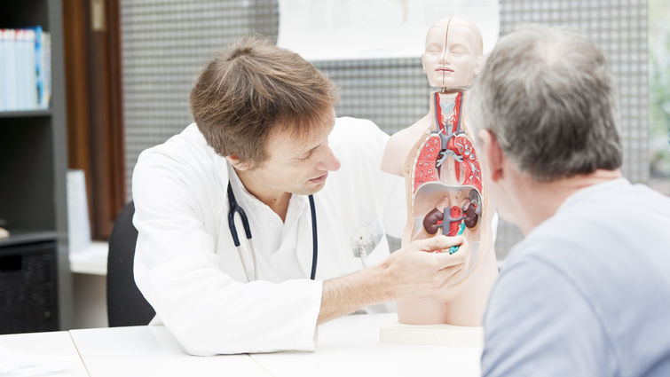 Doctor with patient