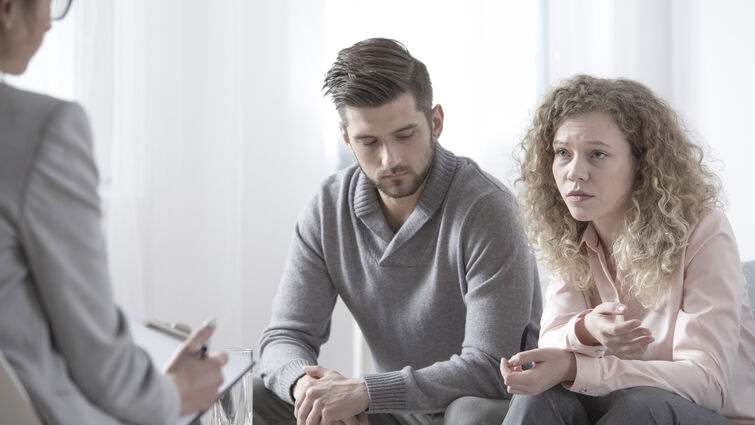Therapy session with couple