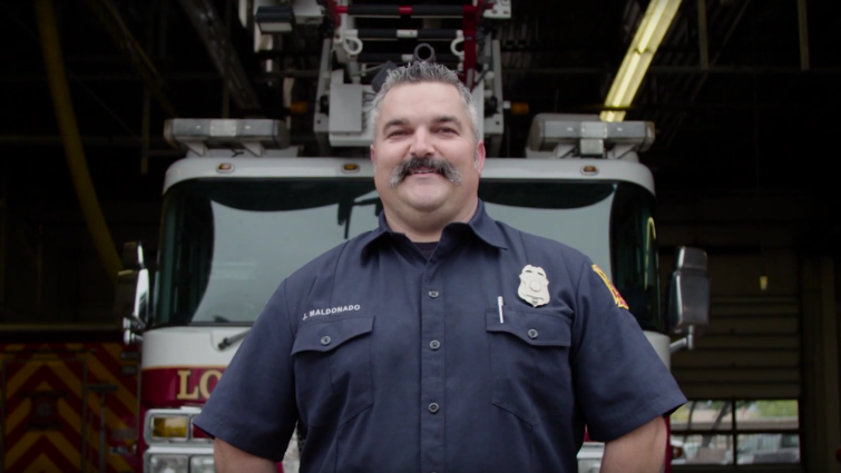 Josh Maldonado, an engineer for Loma Linda Fire Department, was recognized with the Hometown Hero Award