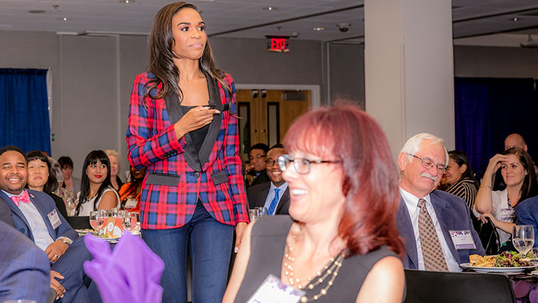Seeds of Hope featured speaker Michelle Williams shares her story. Williams is a former member of Destiny's Child and a successful solo artist. (photo by Don Finch)