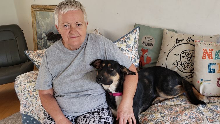 Since starting treatment for her bone marrow failure disorder, Minerva Catinean has restored energy and can enjoy time with her loved ones, including her dog, Bella. Minerva Catinean embraces her dog, Bella