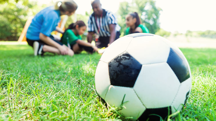 child injured while playing soccer