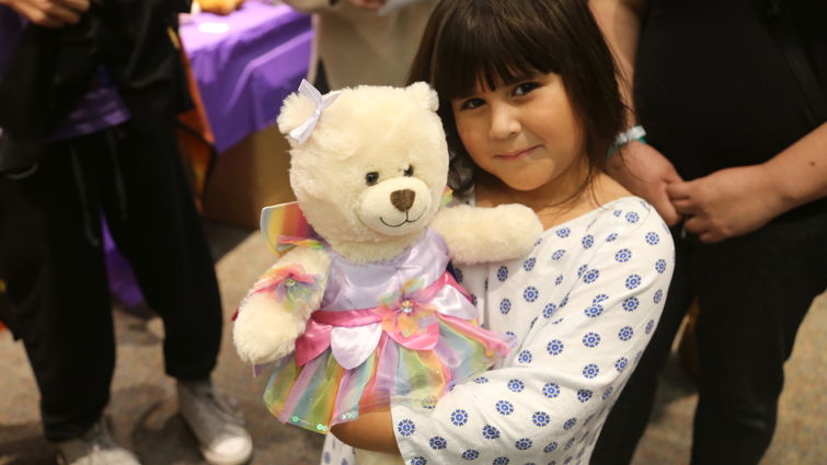LLUCH patient Yareli Guerra, 5, from Cathedral City was all smiles as she walked away with a colorful ballerina