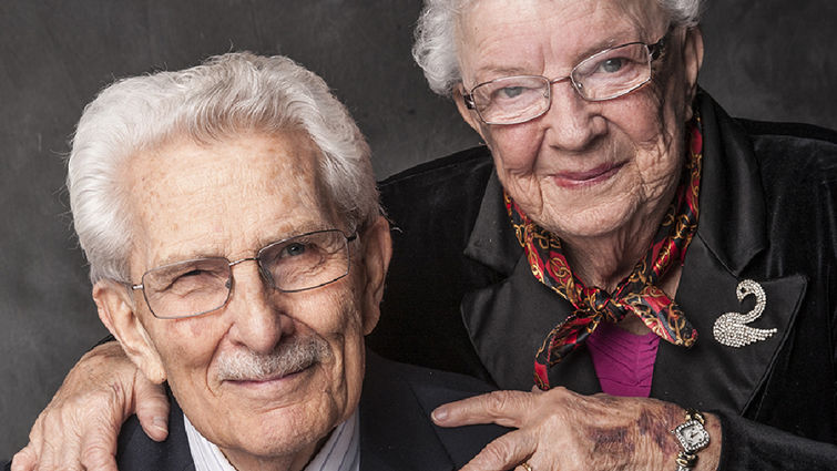 Roy V. Jutzy, MD, with his wife Betty, circa 2008. She preceded him in death in 2013, and he passed away Jan. 4, 2018. Roy and Betty Jutzy