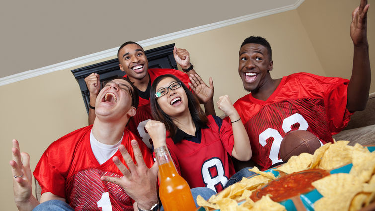 Commonly consumed party foods high in sodium and fat — like chips, dip and cookies — can increase blood pressure Super bowl party