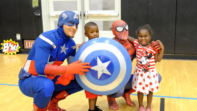 In addition to games and activities, pediatric patients enjoyed meet-and-greets with real live superheroes.
