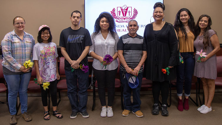 Forever linked (left to right): Tracy Newton, Asia Khem, Mauricio Reyes Valdes, Thya Broadway, Luis Jara, Josephine Save, Melody Save, Maria Gomez