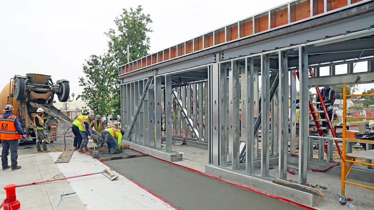 Valet parking building nears completion