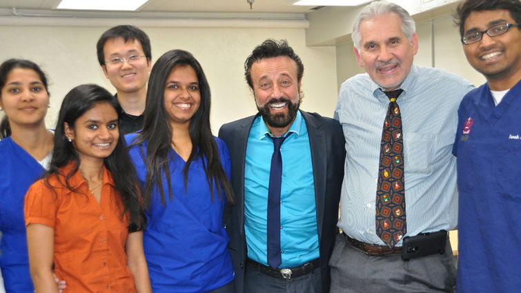 Yakov Smirnoff at LLUH group photo with Yakov Smirnoff