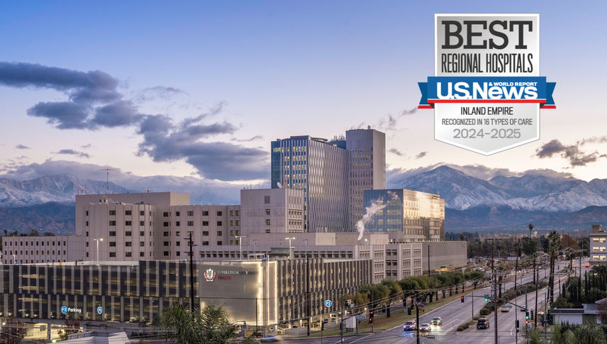 Photo of Loma Linda University Health Troesh Medical Campus with Best Regional Hospitals badge from US News and World Report