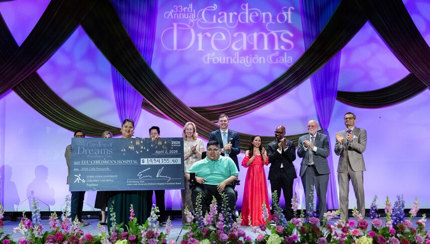 VIPs on stage at the gala celebration