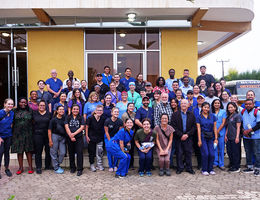 LLUH students, faculty and staff in Uganda