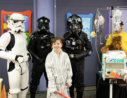 LLU Children's Hospital patient with Star Wars characters