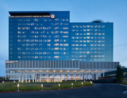 evening shot of new medical center