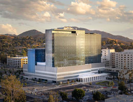 Exterior of the Dennis and Carol Troesh Medical Campus towers 