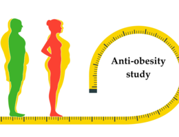 graphic image with wording 'anti-obesity study"